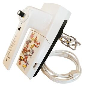 Vintage‎ General Electric Hand Mixer White 10 Speed Kitchen Appliance Plug Works